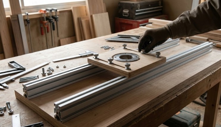 アルミフレームを用いた高精度な可変式自作ガイド