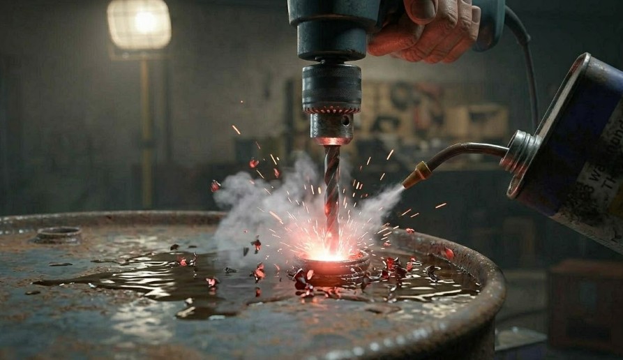 作業中の摩擦熱を制御する切削潤滑剤の重要性