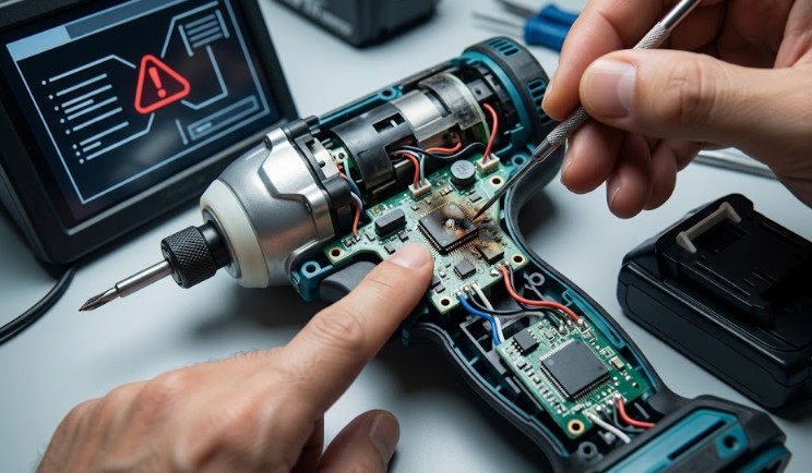 偽物のICチップが電動工具本体を破壊する可能性