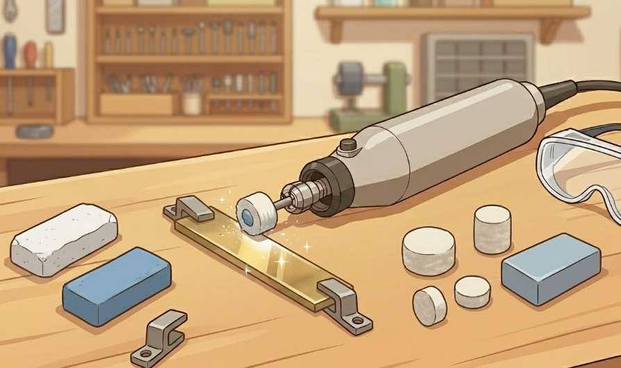 フェルトバフで鏡面研磨を仕上げる技術