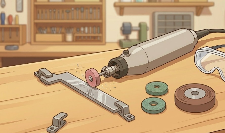 砥石やゴム砥石による研削と中仕上げ