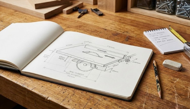 丸ノコテーブルソー自作図面作成のポイント