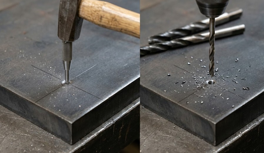 下穴加工とセンターポンチで精度を高めるコツ