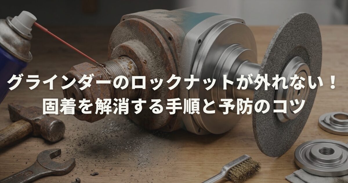 グラインダーのロックナットが外れない！固着を解消する手順と予防のコツ