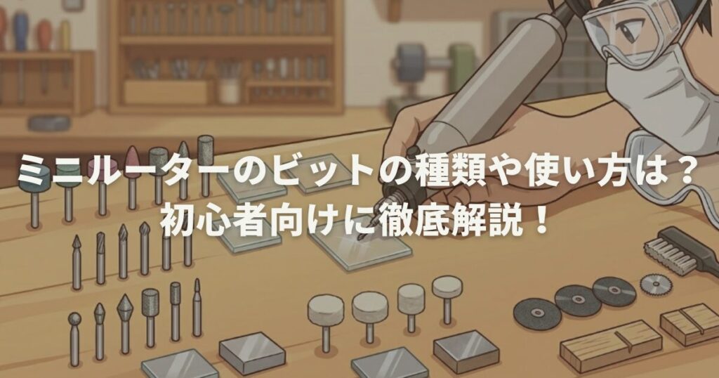 ミニルーターのビットの種類や使い方は？初心者向けに徹底解説！