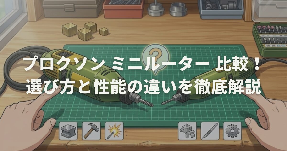 プロクソン ミニルーター 比較！選び方と性能の違いを徹底解説