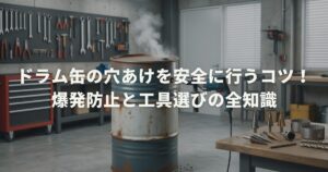 ドラム缶の穴あけを安全に行うコツ！爆発防止と工具選びの全知識