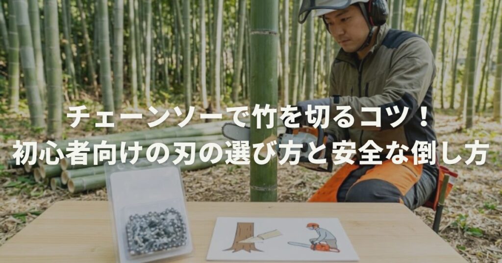 チェーンソーで竹を切るコツ！初心者向けの刃の選び方と安全な倒し方