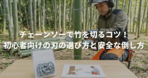 チェーンソーで竹を切るコツ!初心者向けの刃の選び方と安全な倒し方