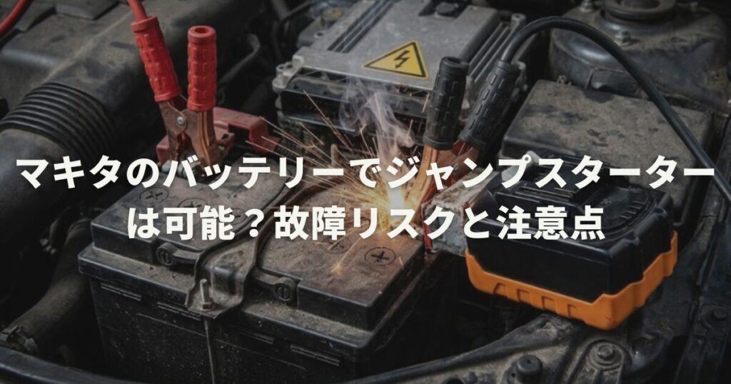 マキタのバッテリーでジャンプスターターは可能？故障リスクと注意点