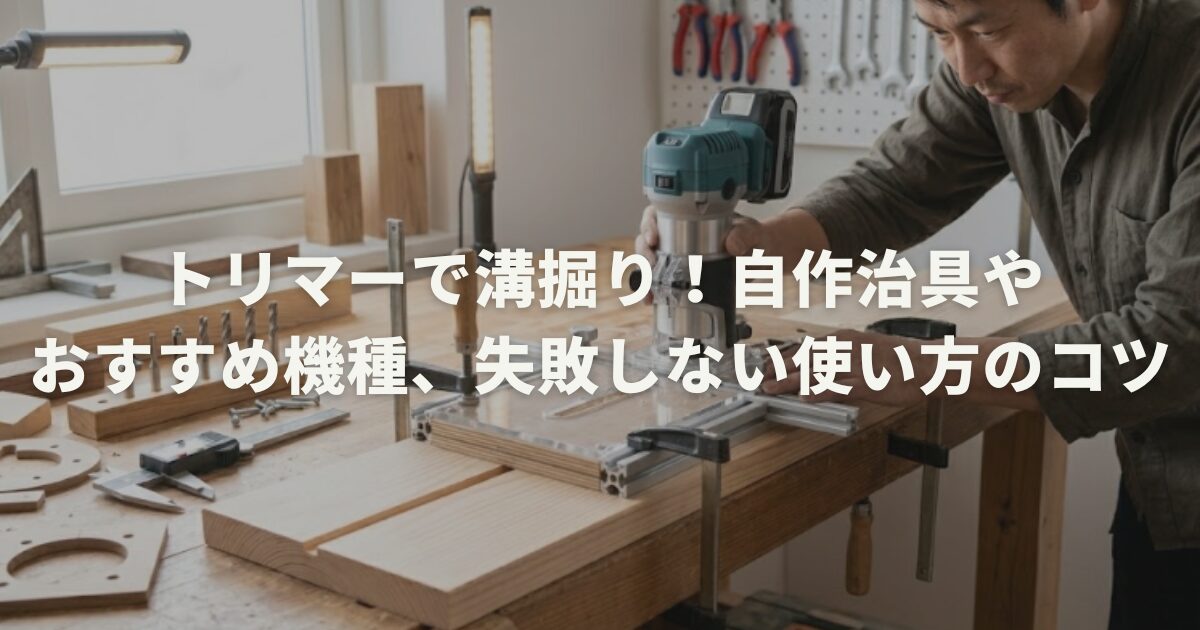 トリマーで溝掘り！自作治具やおすすめ機種、失敗しない使い方のコツ